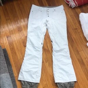 Burton YA/9 Women's Flare White waterproof snowpants size READ!white collection